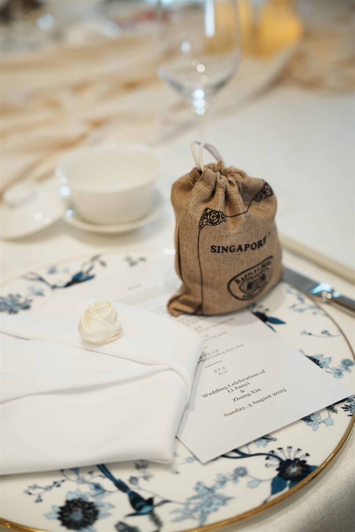 Considered details at each place setting
